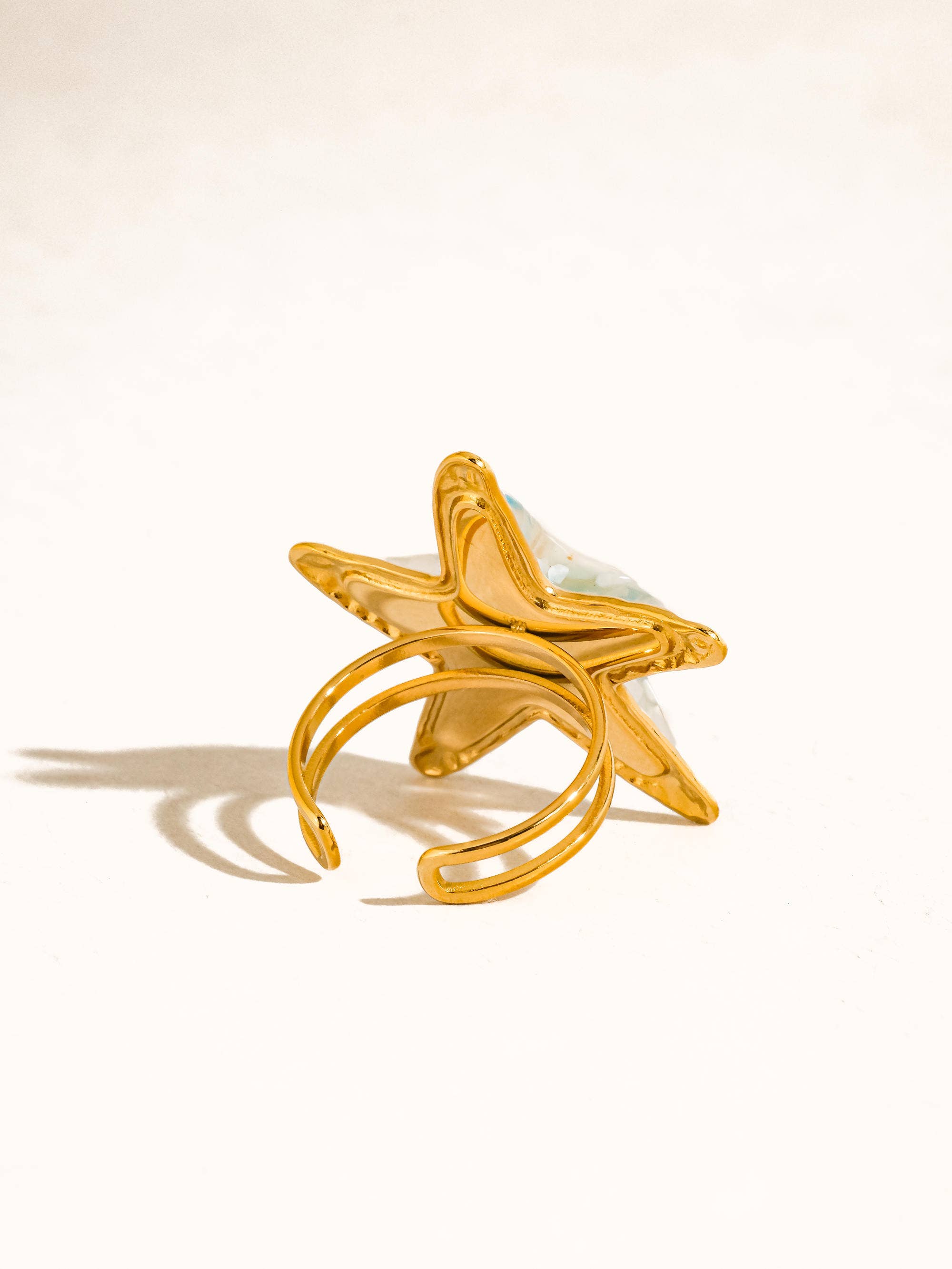 Chatelet 18K Gold Non-Tarnish Ocean Starfish Ring