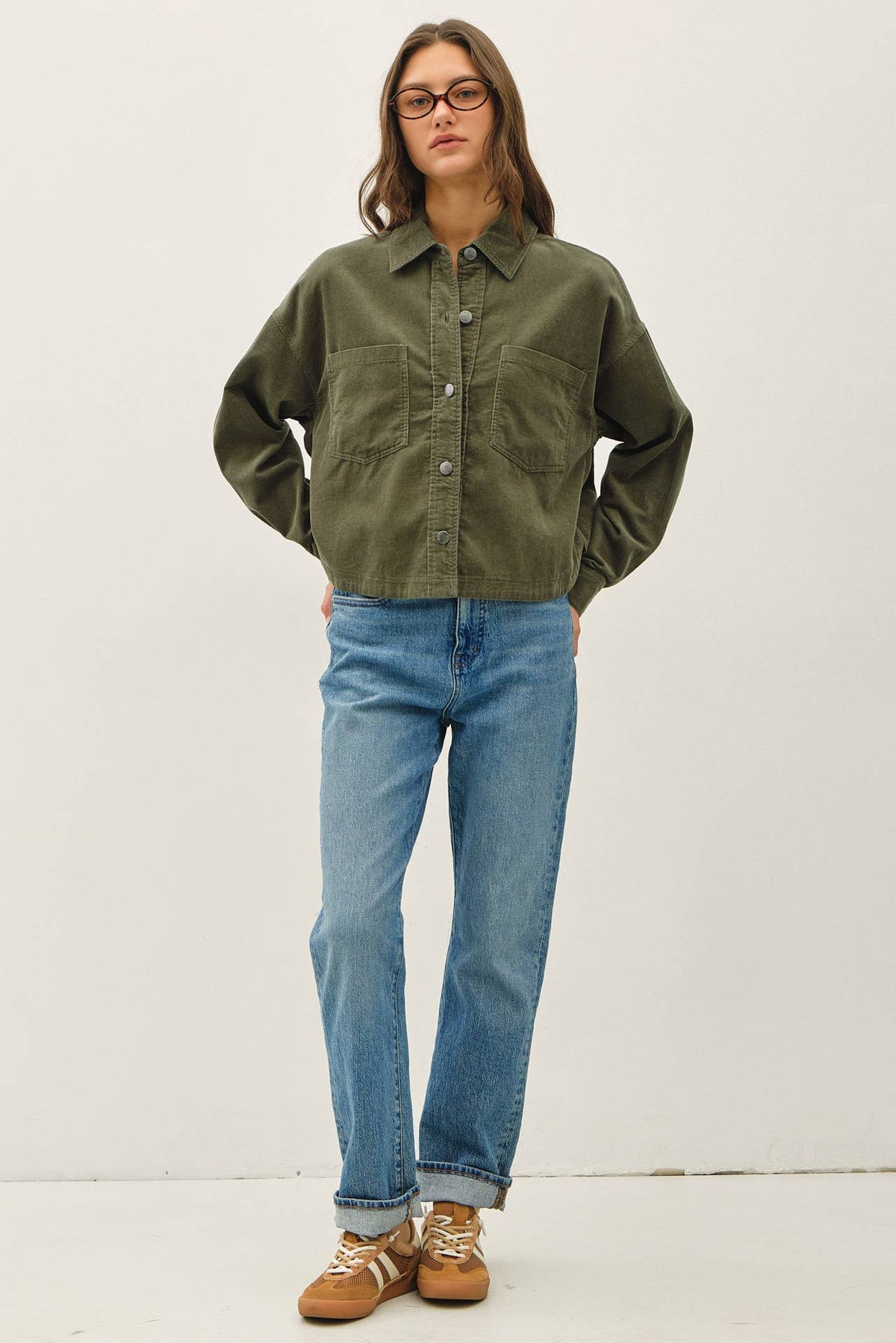 CORDUROY CROPPED SHACKET