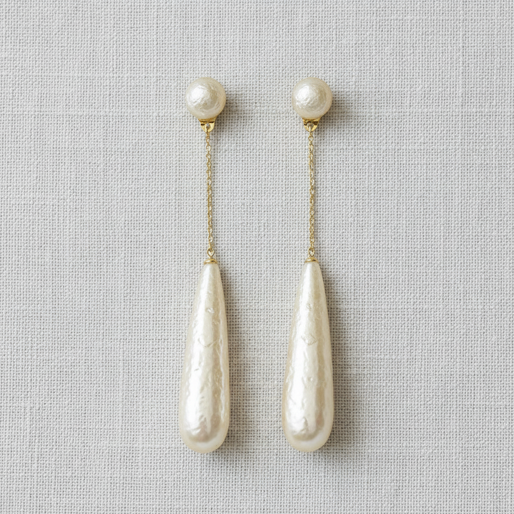 Long Tassel Teardrop Earrings
