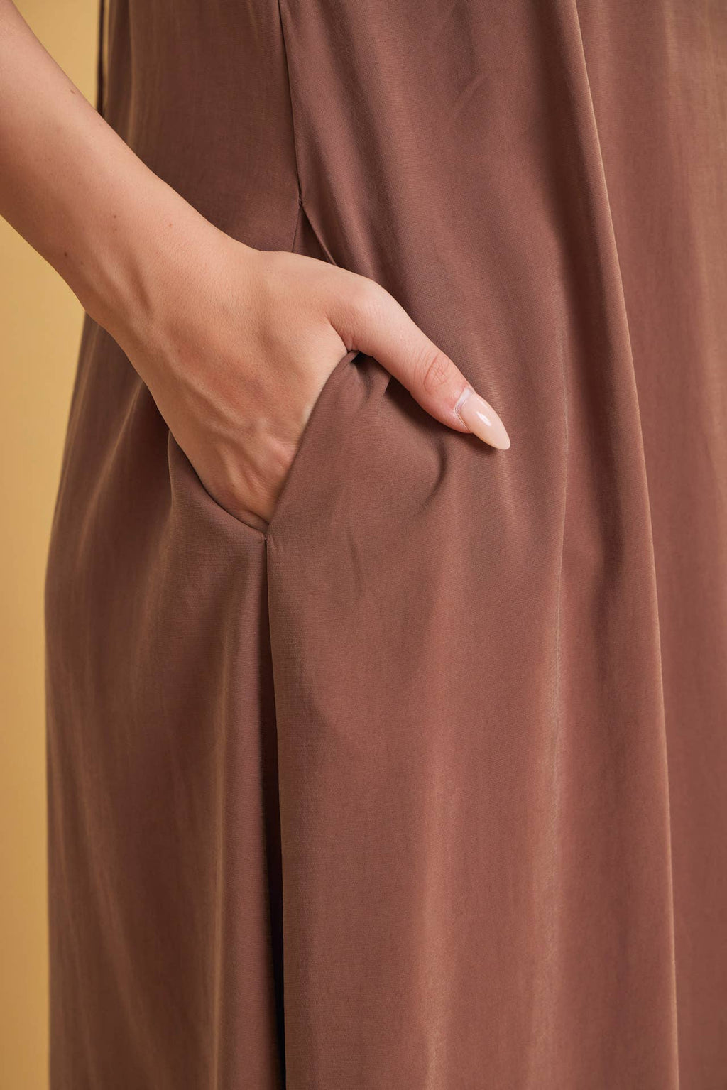 STRAPPY TRAPEZE MAXI DRESS