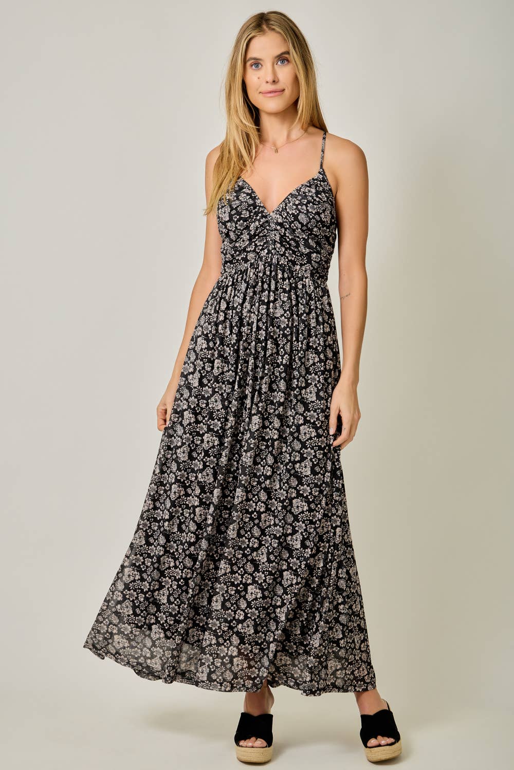 Criss-Cross Back Mesh Dress