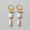 Baroque Pearl Tassel Ear Cuff Earrings