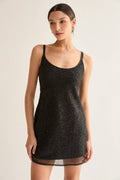 Alondra Beaded Slip Mini Dress