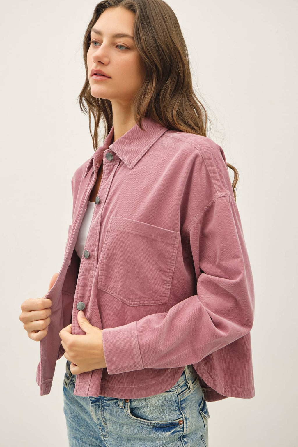 CORDUROY CROPPED SHACKET