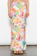 EXCLUSIVE TROPICAL PRINT MAXI SKIRT