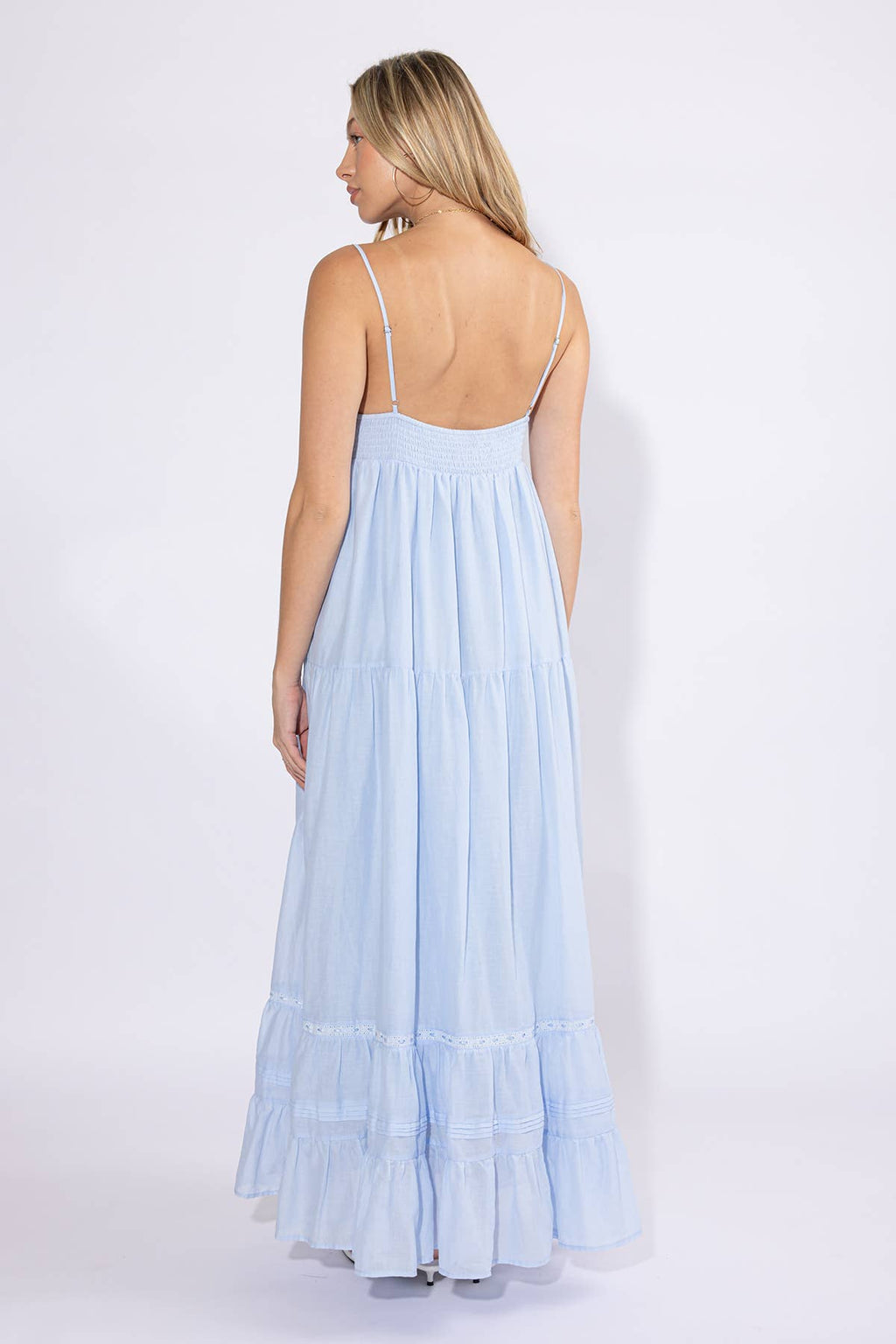 Babydoll Blue  Maxi Dress