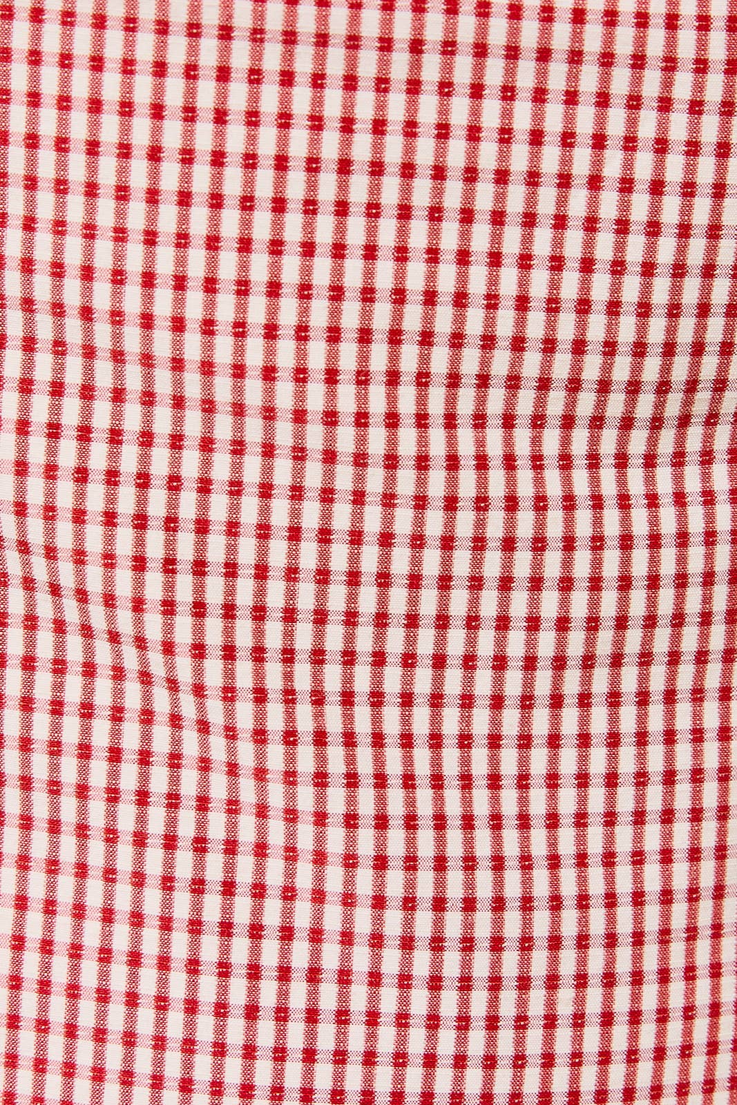 SLEEVELESS GINGHAM TOP WITH TRIM DETAIL