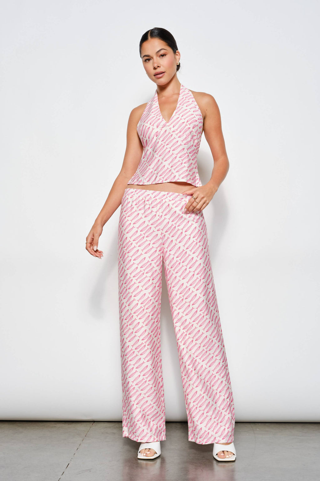 ILIANA FISH PRINT PANTS