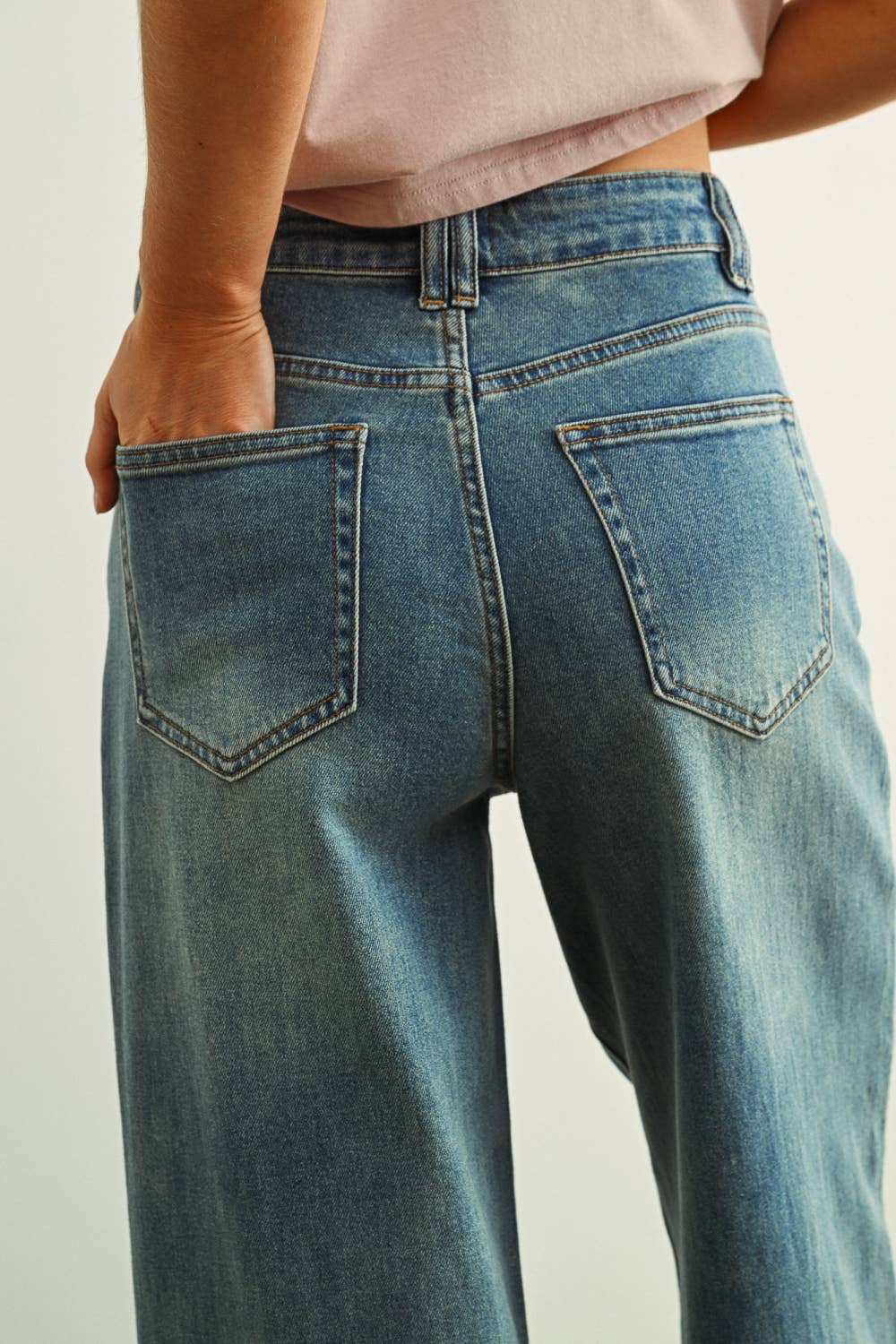 Clara Denim Beaded Pant