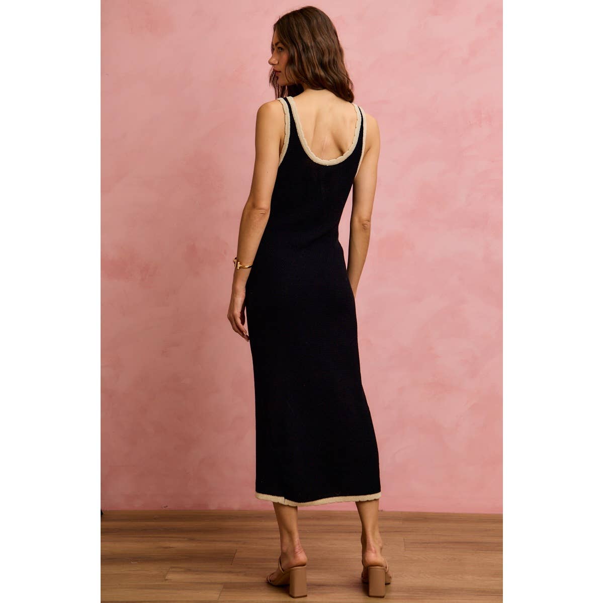 Capri Contrast Knit Maxi Dress