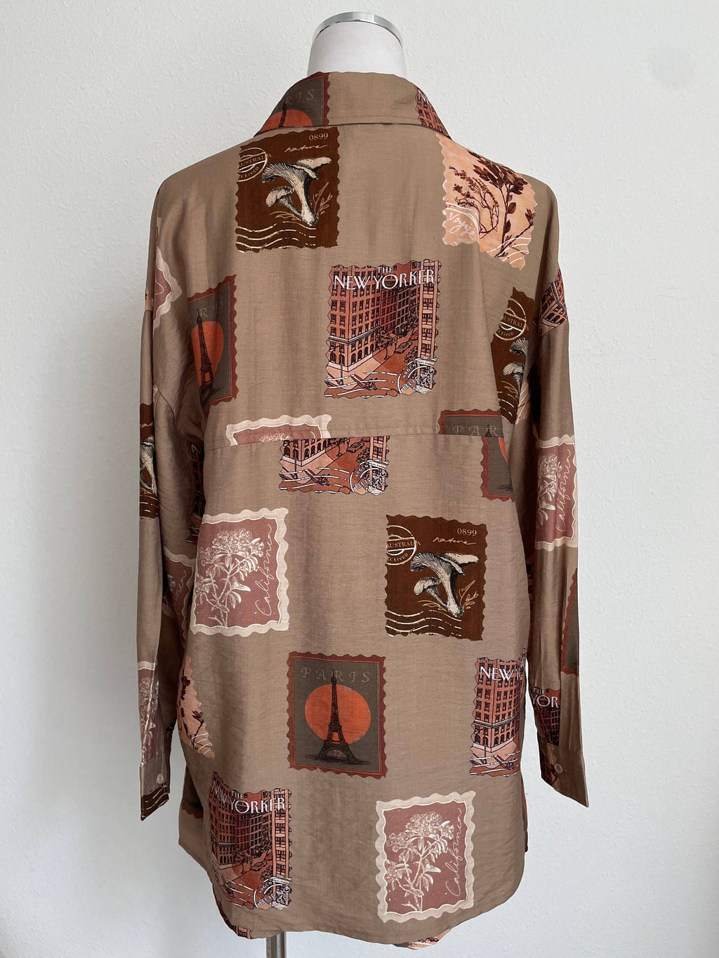 STAMP PRINT SHIRT AND PANT SET