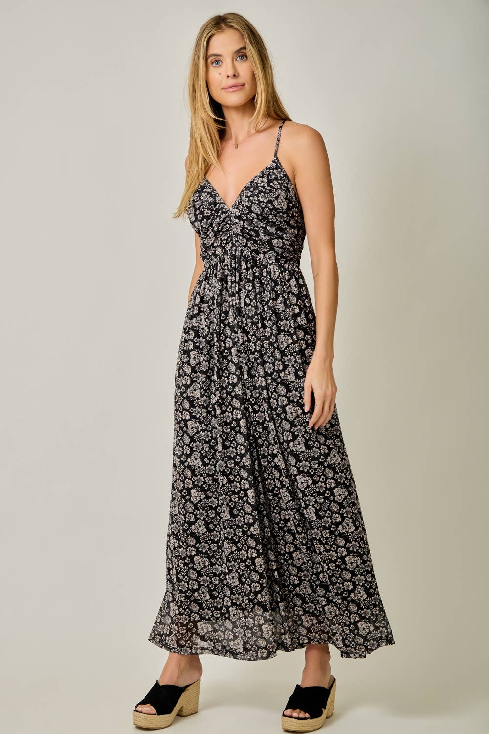 Criss-Cross Back Mesh Dress