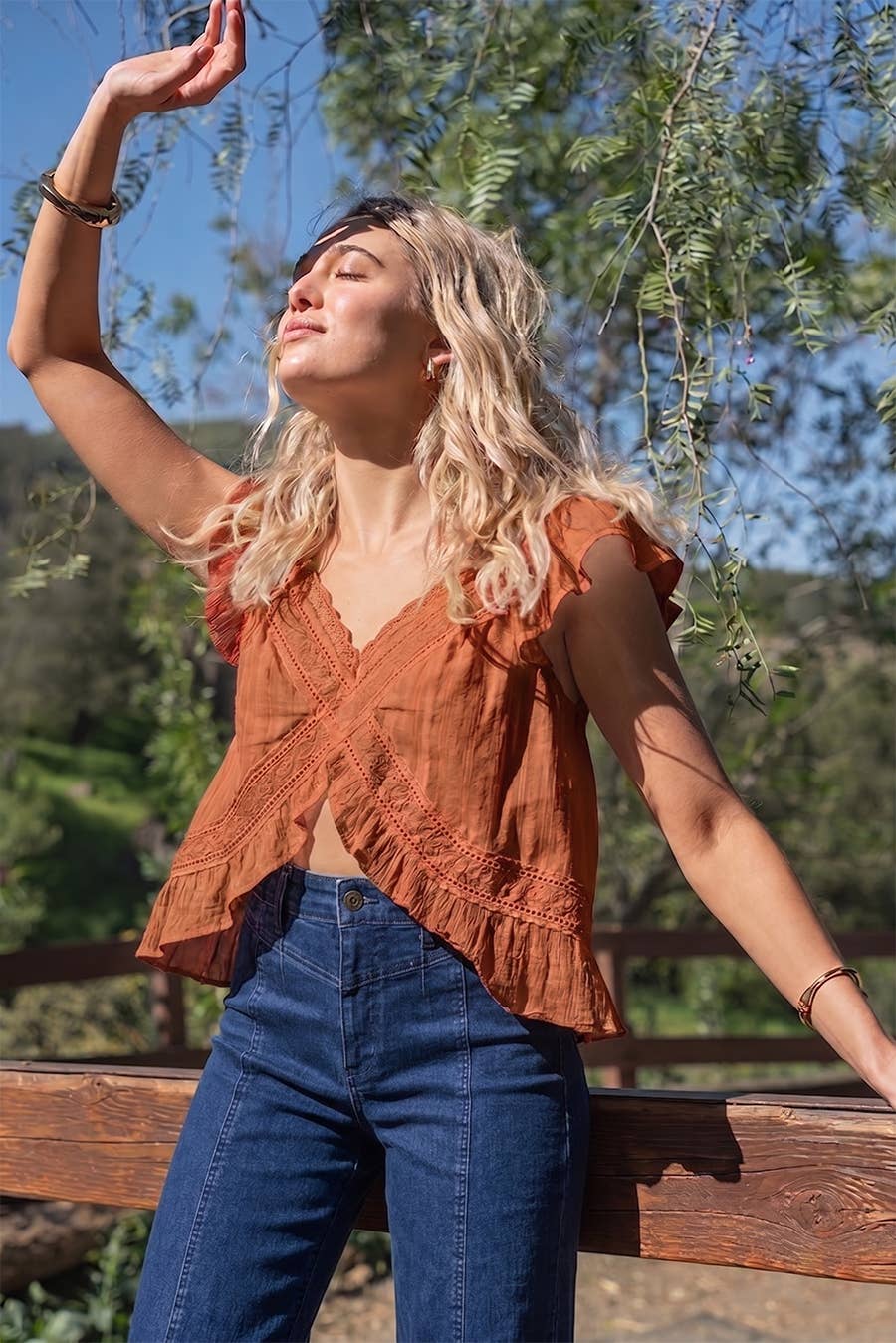 Ruffle Sleeve Top