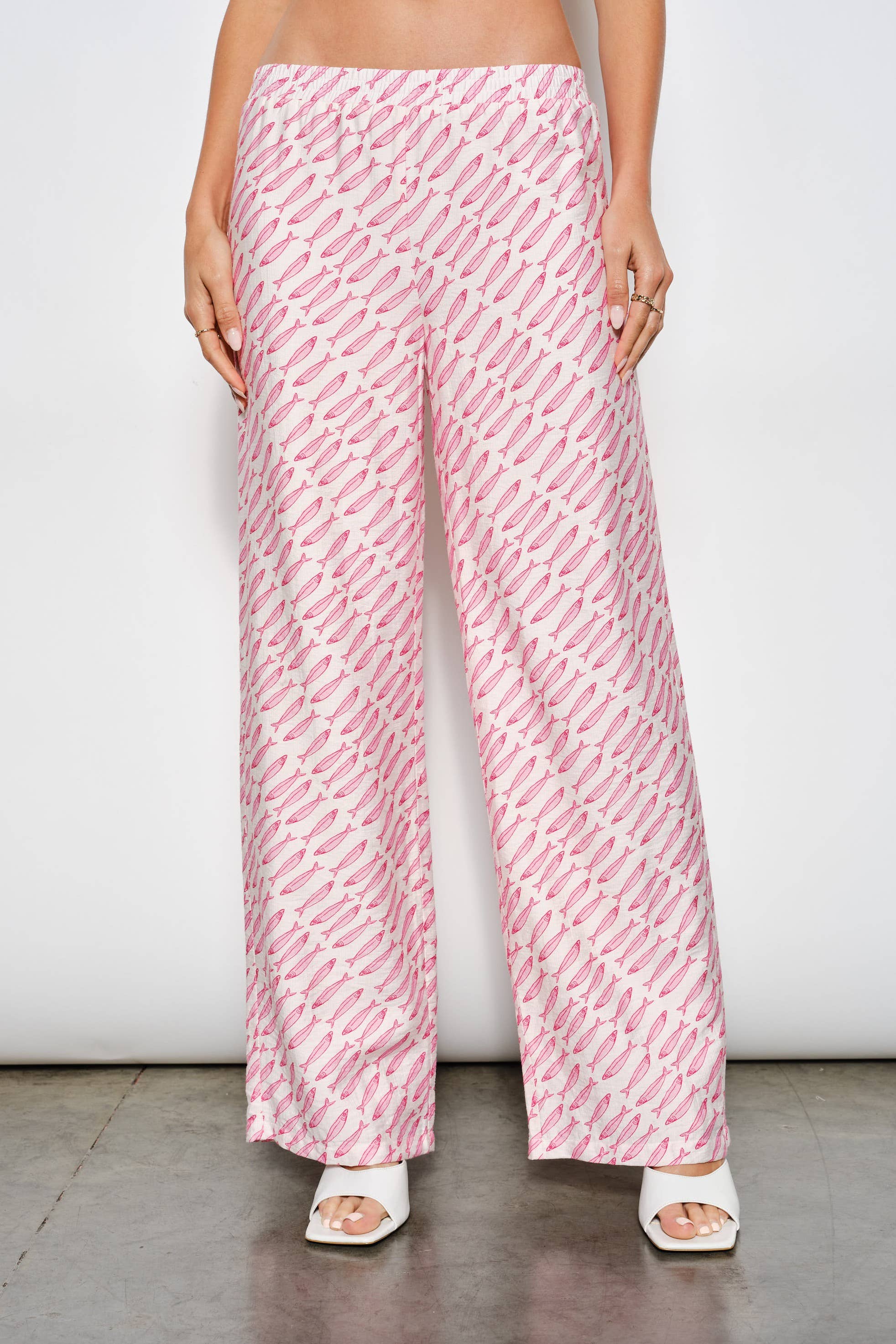 ILIANA FISH PRINT PANTS