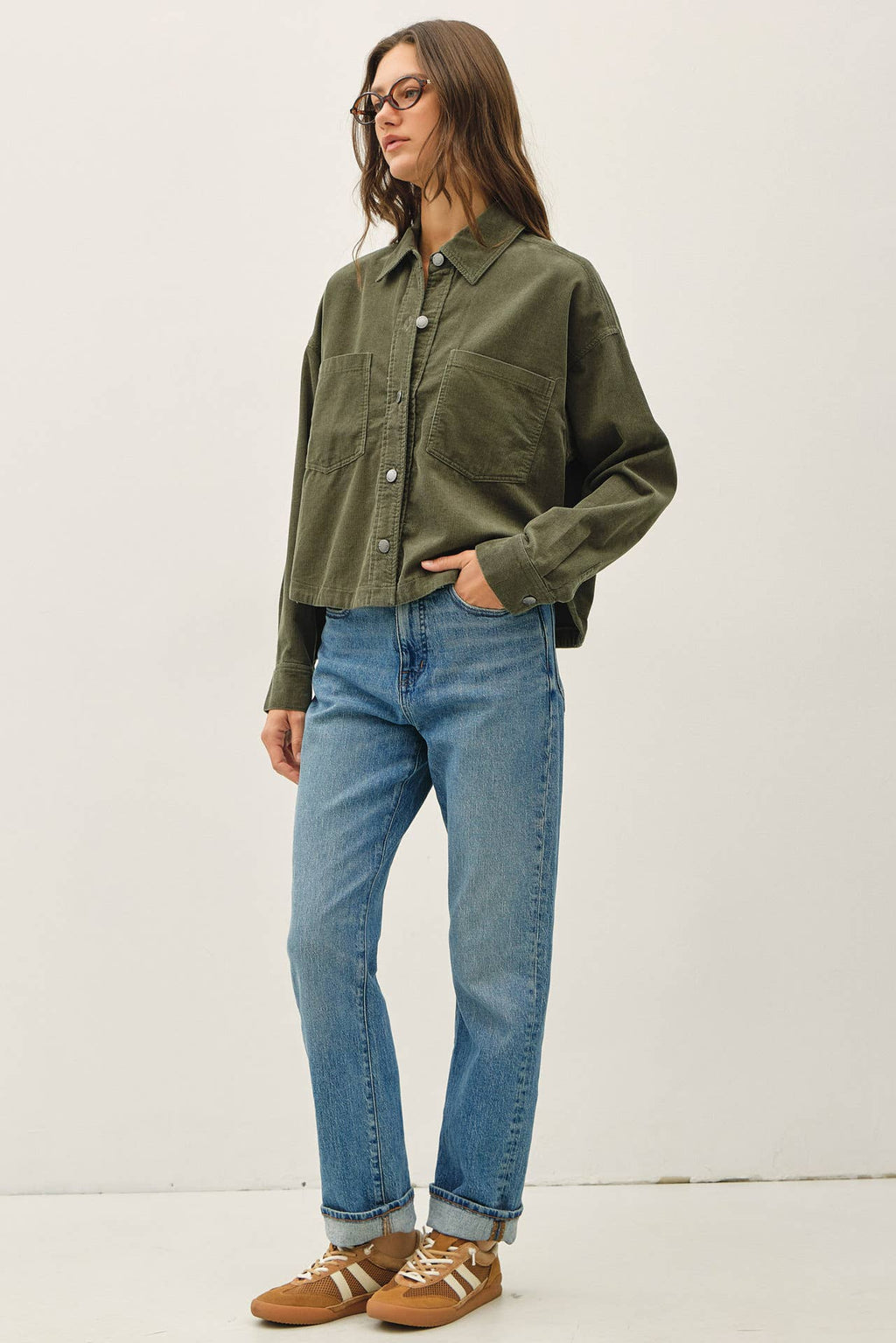CORDUROY CROPPED SHACKET