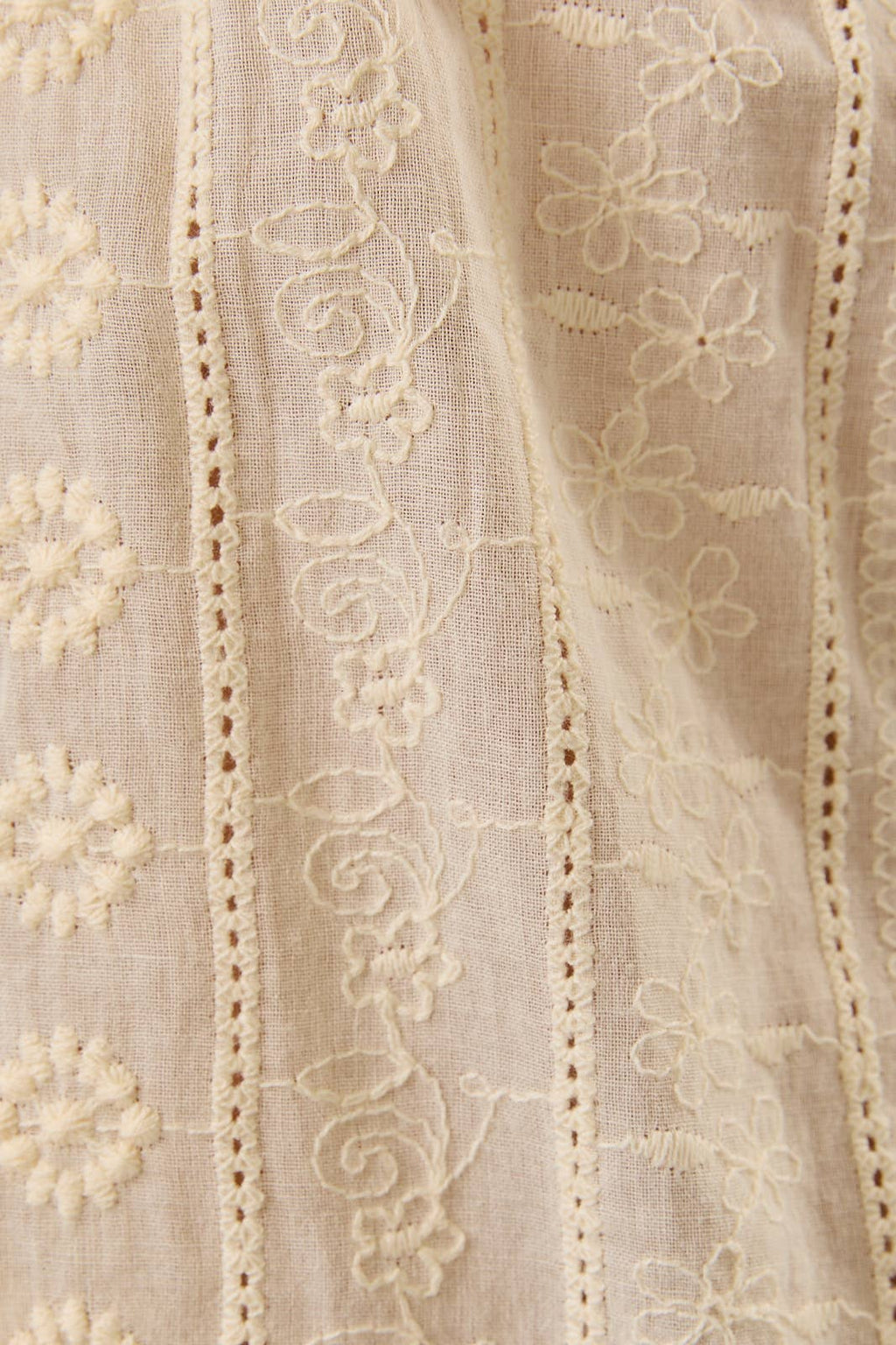 Eyelet Top with Cotton Trim
