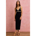 Capri Contrast Knit Maxi Dress