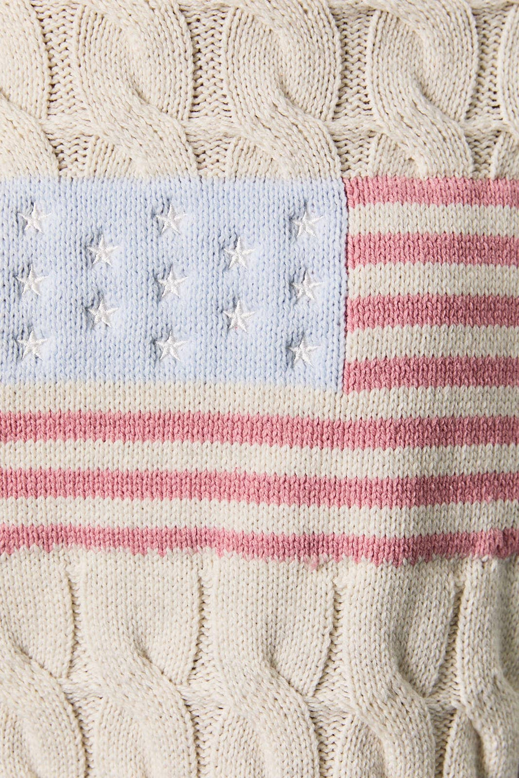 Boat Neck American Flag Sweater