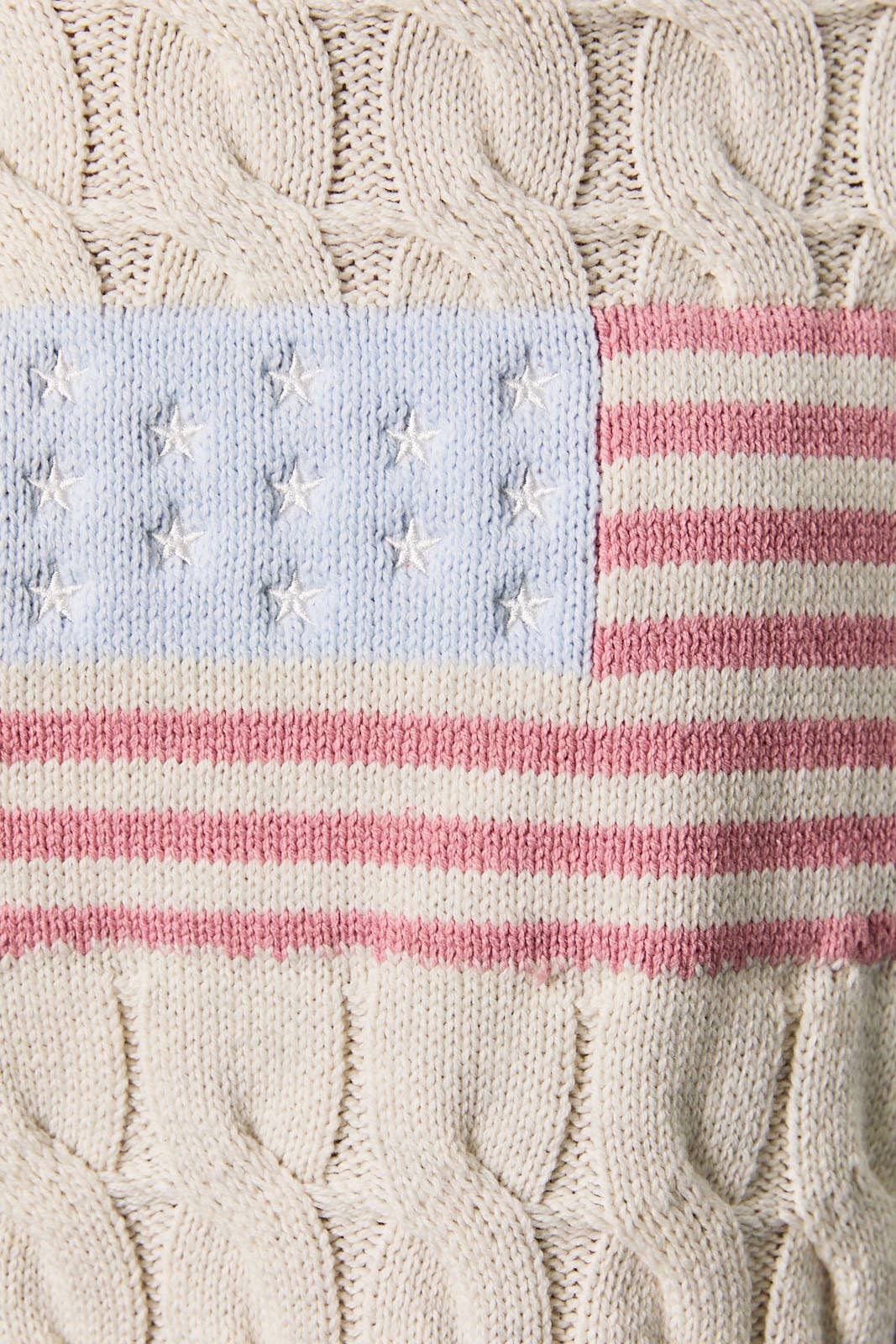 Boat Neck American Flag Sweater