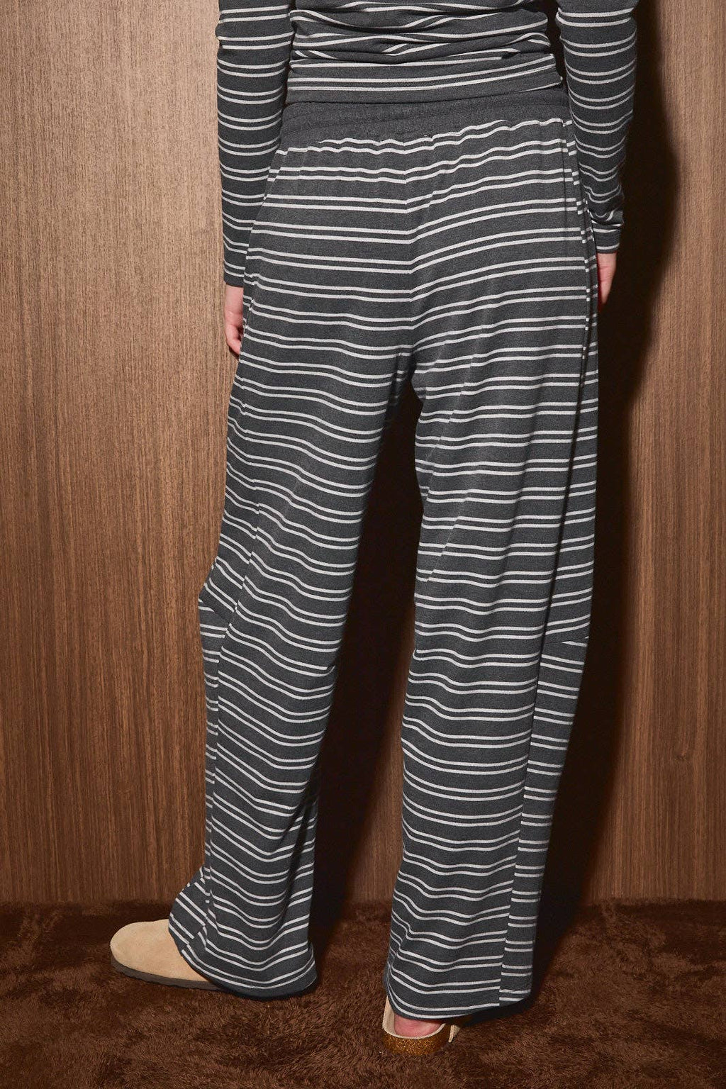 Striped Low-Rise Barrel Lounge Sweatpants
