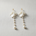 Acrylic Long Tassel Pearl Earrings