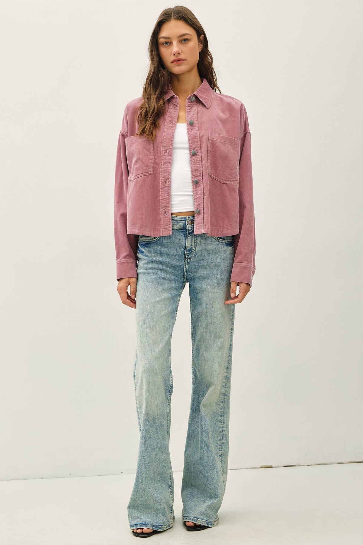 CORDUROY CROPPED SHACKET