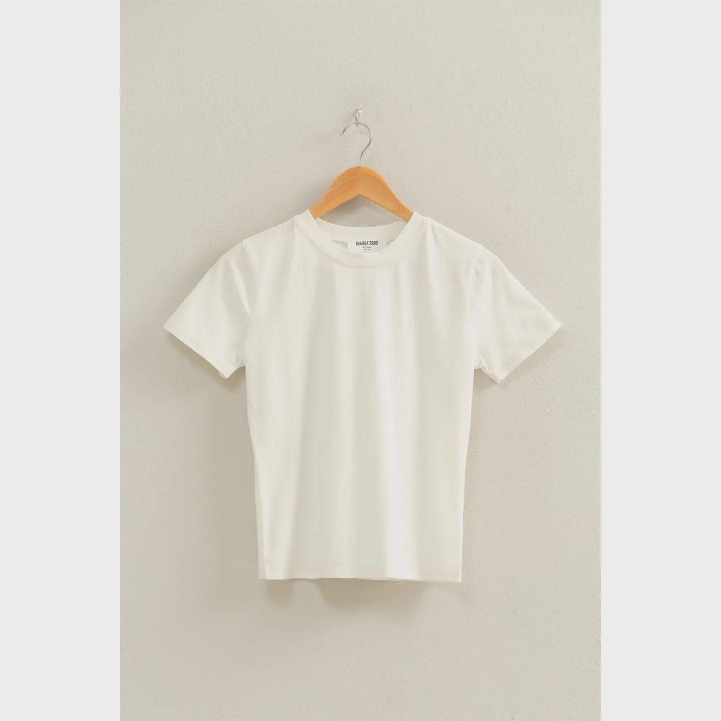 Mineral Washed Short Sleeve Crew Neck Top