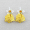 Chic Floral Fabric Earrings