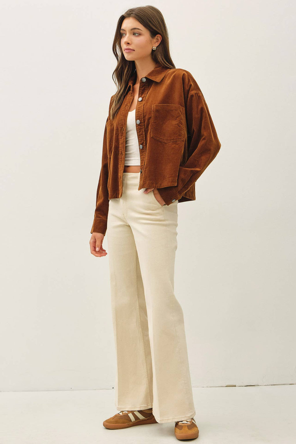 CORDUROY CROPPED SHACKET