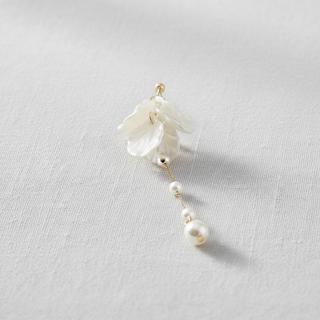 Acrylic Long Tassel Pearl Earrings