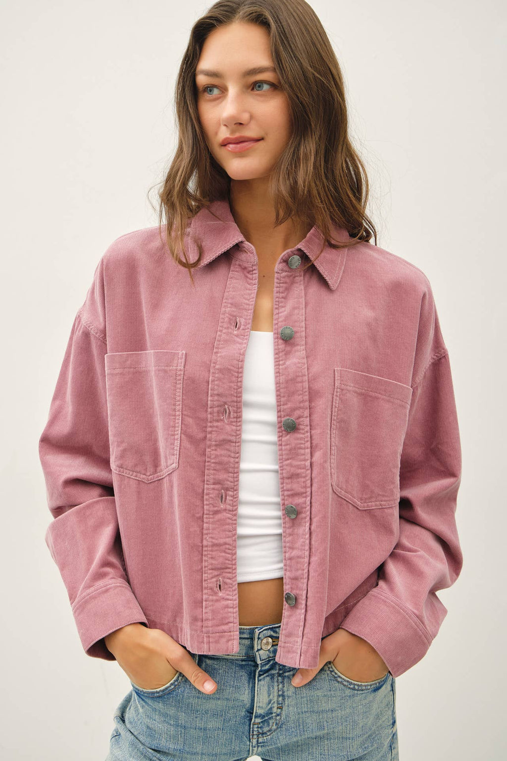 CORDUROY CROPPED SHACKET
