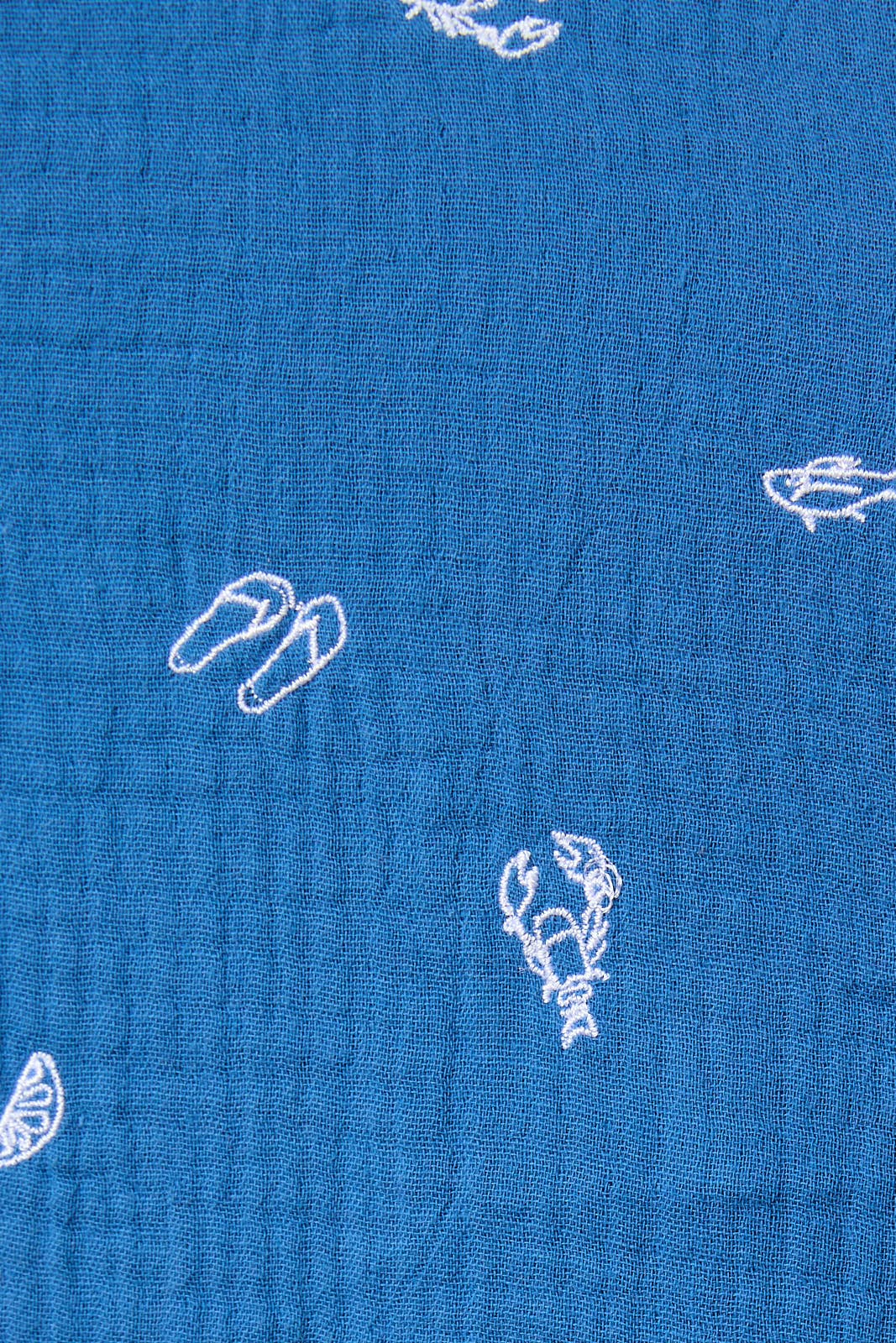 EMBROIDERED DETAIL SHORT SLEEVE PAJAMA TOP