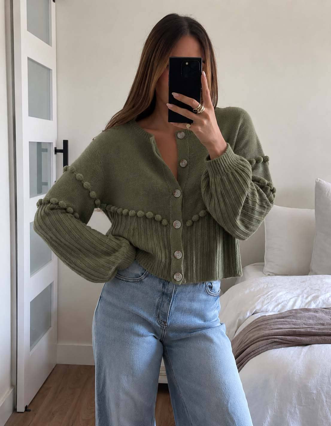 Pom Cardigan