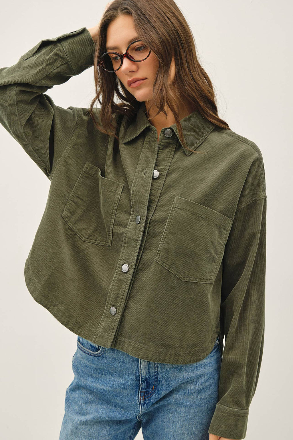 CORDUROY CROPPED SHACKET
