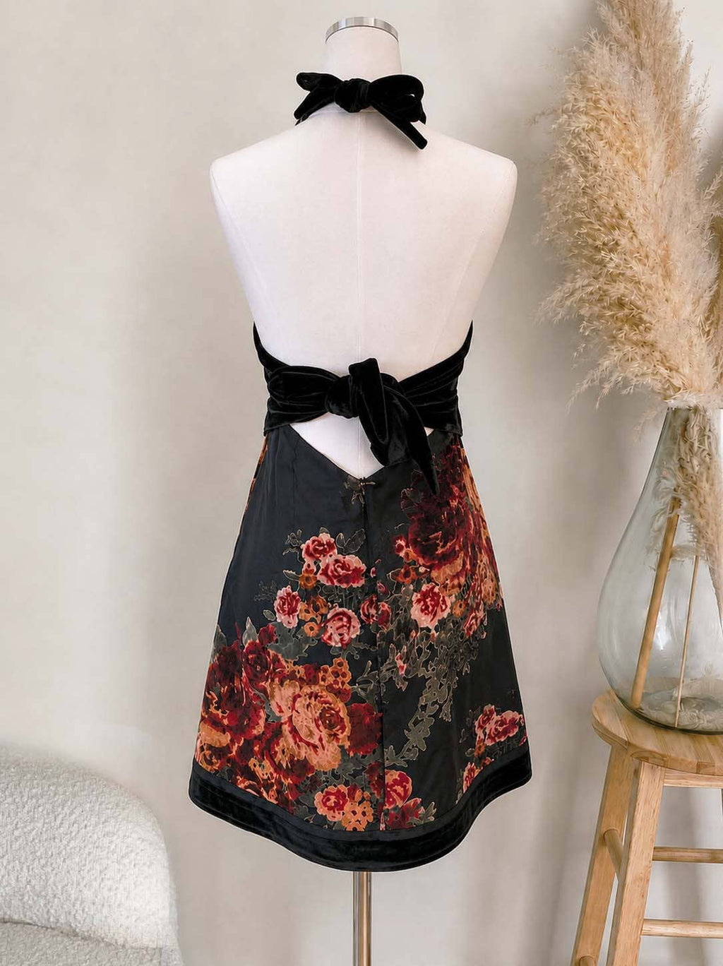 Burnout Velvet Mini Dress