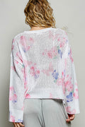 Butterfly Knit Sweater | Lightweight Floral Sequin Sweater Top for Women