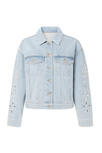 Ainsley Embroidered Denim Jacket