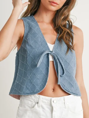 Sexy Reversable Denim Vest