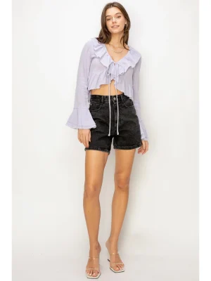 cotton-gauze-ruffle-tie-front-top