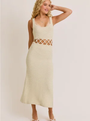 Crochet perfection with a cutout waist detail — made for summer glow-ups