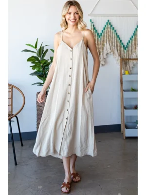 v neck tencel dress