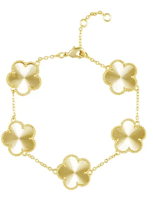 clover bracelet gold