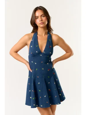 Denim Mini Halter Dress